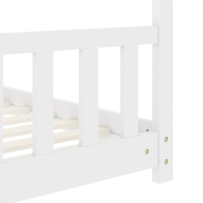 vidaXL Cadre de lit d'enfant Blanc Bois de pin massif 70x140 cm