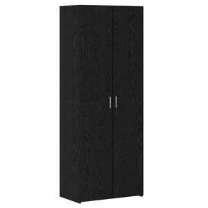 vidaXL Haut Armoire Ch&ecirc;ne noir 70 x 42.5 x 185 cm Bois d'ing&eacute;nierie