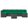 vidaXL Salon palette de jardin 8 pcs avec coussins Bois de pin massif