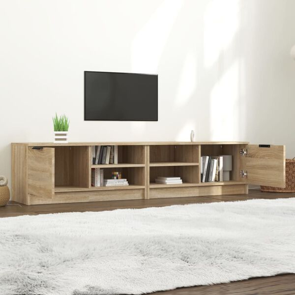 vidaXL Meubles TV 2 pcs Chêne sonoma 80x35x36,5 cm Bois d'ingénierie