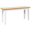 vidaXL Banc 90 cm blanc bois massif caoutchouc
