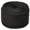 vidaXL Corde de travail Noir 14 mm 25 m polypropylène