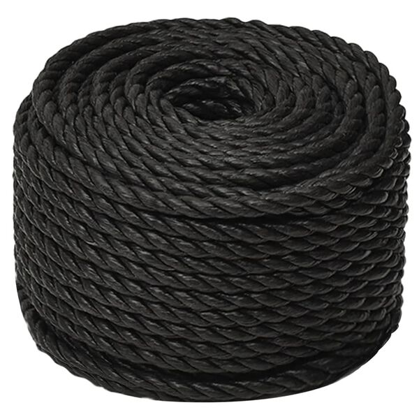vidaXL Corde de travail Noir 14 mm 25 m polypropylène