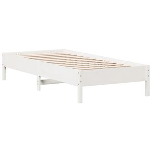 vidaXL Cadre de lit sans matelas blanc 100x200 cm bois de pin massif