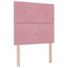 vidaXL T&ecirc;te de lit LED avec bandes LED Rose 80 cm Velours