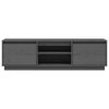 vidaXL Meuble TV Gris 140x35x40 cm Bois de pin massif