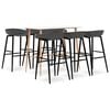 vidaXL Ensemble de bar 7 pcs Blanc et gris