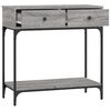 vidaXL Table console sonoma gris 75x34,5x75 cm bois d'ingénierie