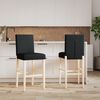 vidaXL Chaises de bar lot de 2 bois massif d'h&eacute;v&eacute;a et tissu