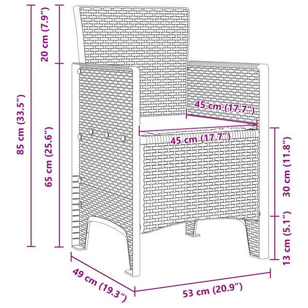 vidaXL Ensemble de salle &agrave; manger pour jardin avec coussin 11 pcs
