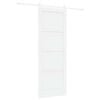 vidaXL Porte coulissante ORKDAL 78 x 211 cm Bois d'ing&eacute;nierie Blanc