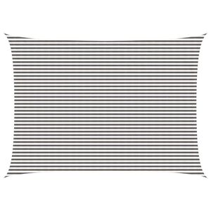 vidaXL Voile d'ombre Gris clair et blanc 5 x 6 m HDPE
