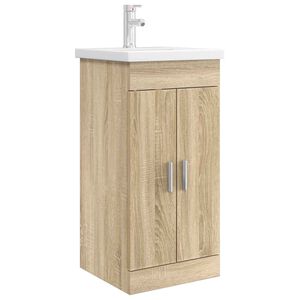 vidaXL Meuble de salle de bain avec &eacute;vier Ch&ecirc;ne Sonoma