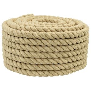 vidaXL Corde de bateau 18 mm 50 m Naturel