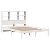 vidaXL Lit biblioth&egrave;que sans matelas blanc 140x200 cm bois pin massif