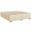 vidaXL Sommier &agrave; lattes de lit avec matelas Cr&egrave;me 180x200 cm Tissu