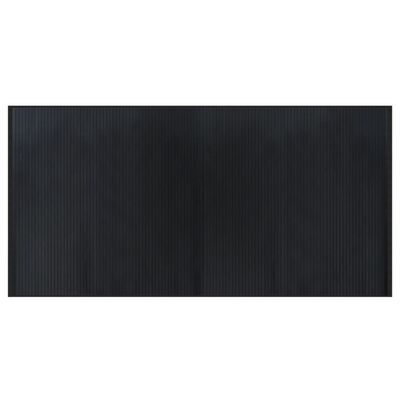 vidaXL Tapis rectangulaire noir 100x200 cm bambou