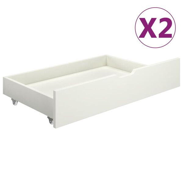 vidaXL Cadre de lit sans matelas blanc bois massif 100x200 cm