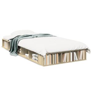 vidaXL Cadre de lit sans matelas ch&ecirc;ne sonoma 90x200 cm