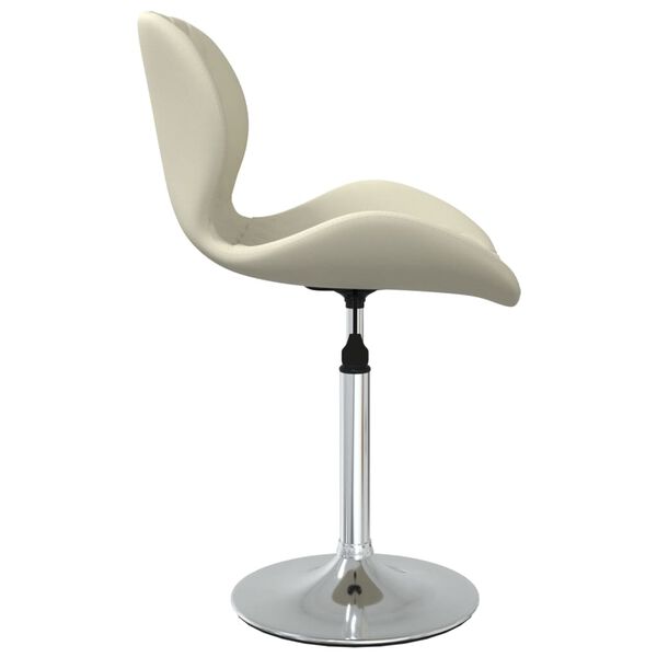 vidaXL Chaises &agrave; manger pivotantes lot de 4 Cr&egrave;me Velours