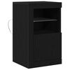 vidaXL Buffet LED Ch&ecirc;ne noir 41 x 37 x 67 cm Bois d'ing&eacute;nierie