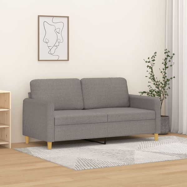 vidaXL Canap&eacute; &agrave; 2 places Taupe 140 cm Tissu