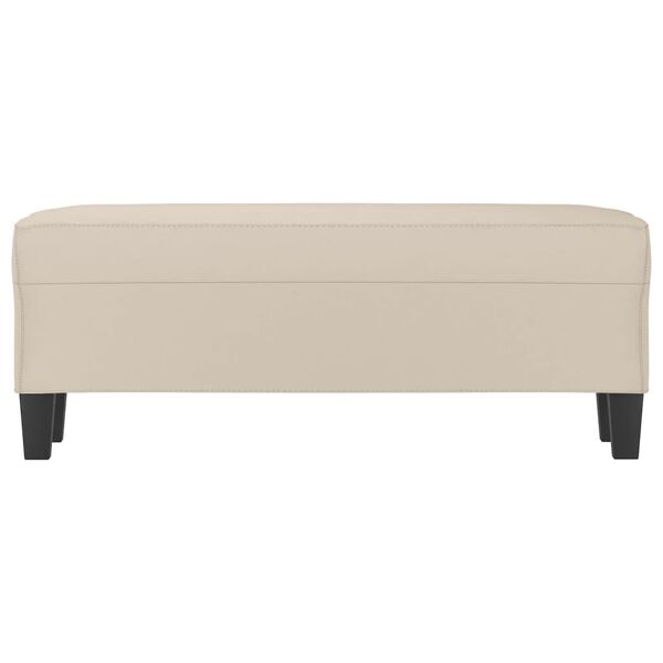 vidaXL Banc Cr&egrave;me 100x35x41 cm Tissu microfibre