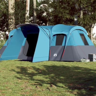 vidaXL Tente familiale tunnel 16 personnes bleu imperméable