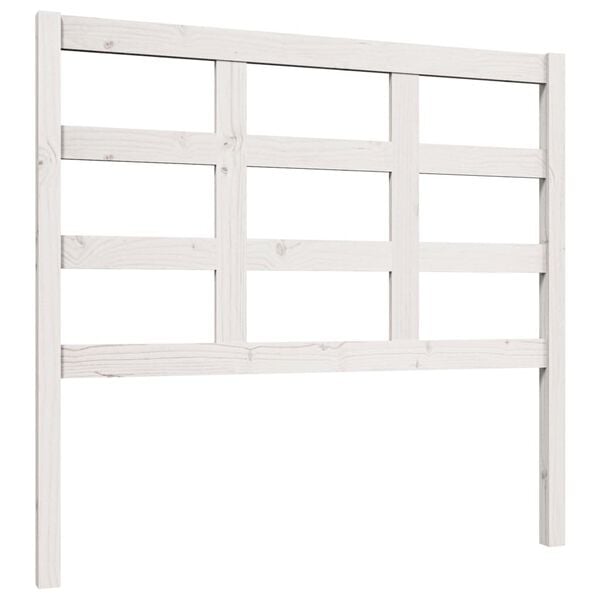 vidaXL T&ecirc;te de lit blanc 105,5x4x100 cm bois massif de pin