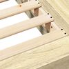 vidaXL Cadre de lit sans matelas ch&ecirc;ne sonoma 135x190 cm