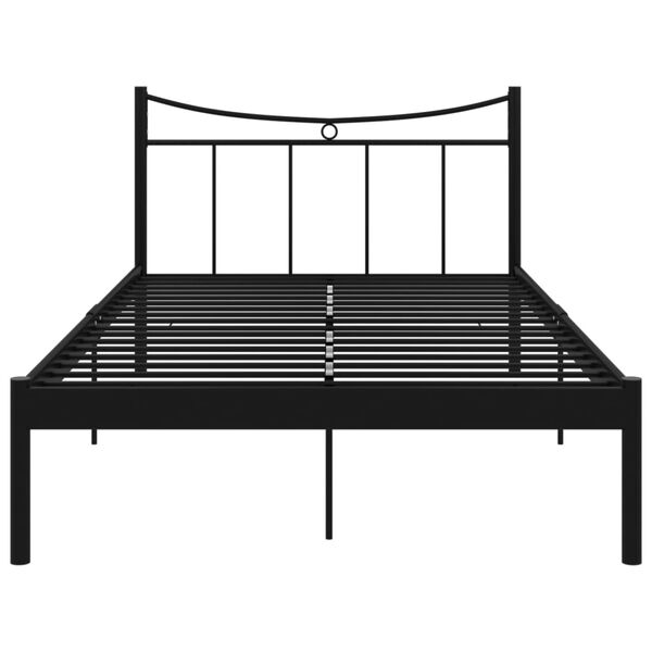 vidaXL Cadre de lit sans matelas noir m&eacute;tal 120x200 cm