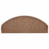 vidaXL Tapis d'escalier 15 pi&egrave;ces 65 x 24 x 4 cm Marron Demi-rond Grand