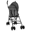 vidaXL Poussette b&eacute;b&eacute; Gris clair et noir Acier