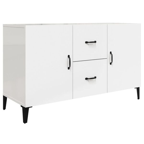 vidaXL Buffet blanc brillant 100x36x60 cm bois d'ing&eacute;nierie