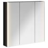 vidaXL Armoire Miroir de Salle de Bain Ch&ecirc;ne noir 73.5 x 15.5 x 70 cm