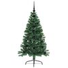 vidaXL Sapin de No&euml;l artificiel pr&eacute;-&eacute;clair&eacute; Vert 120 cm PVC