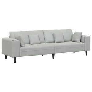 vidaXL Canap&eacute; Gris clair 250 x 77 x 76 cm Velours