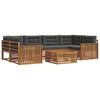 vidaXL Ensemble de canap&eacute;s d'ext&eacute;rieur 7 pc Naturel et Anthracite