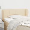 vidaXL T&ecirc;te de lit avec oreilles Cr&egrave;me 83x23x78/88 cm Tissu