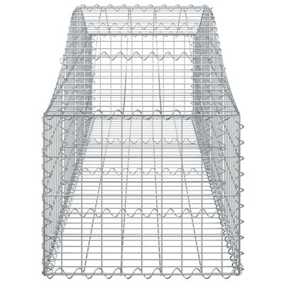 vidaXL Paniers à gabions arqués 30 pcs 200x50x40/60 cm fer galvanisé