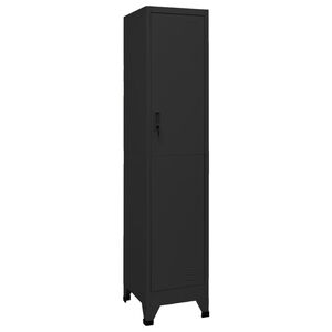 vidaXL Armoire &agrave; casiers Noir 38x45x180 cm Acier