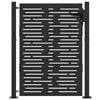 vidaXL Porte de Jardin Noir 110 x 155 cm Acier enduit de poudre