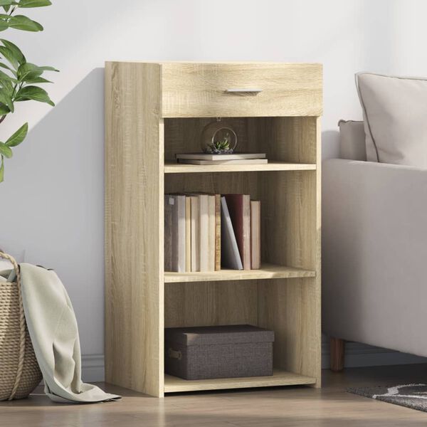 vidaXL Buffet ch&ecirc;ne sonoma 50x42,5x93 cm bois d'ing&eacute;nierie