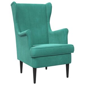 vidaXL Fauteuil Turquoise Velours