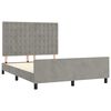 vidaXL Cadre de lit sans matelas gris clair 140x200 cm velours