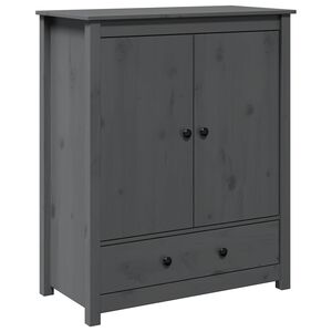vidaXL Buffet Gris 83x41,5x100 cm Bois massif de pin