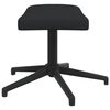 vidaXL Chaise de relaxation avec tabouret Noir Tissu