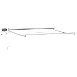 vidaXL Cadre de store r&eacute;tractable &eacute;lectrique Blanc 3 x 2 m Aluminium