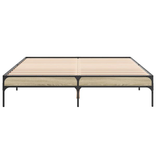vidaXL Cadre de lit sans matelas ch&ecirc;ne sonoma 140x200 cm