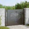 vidaXL Porte de Jardin Noir 100 x 100 cm Acier peint par poudre